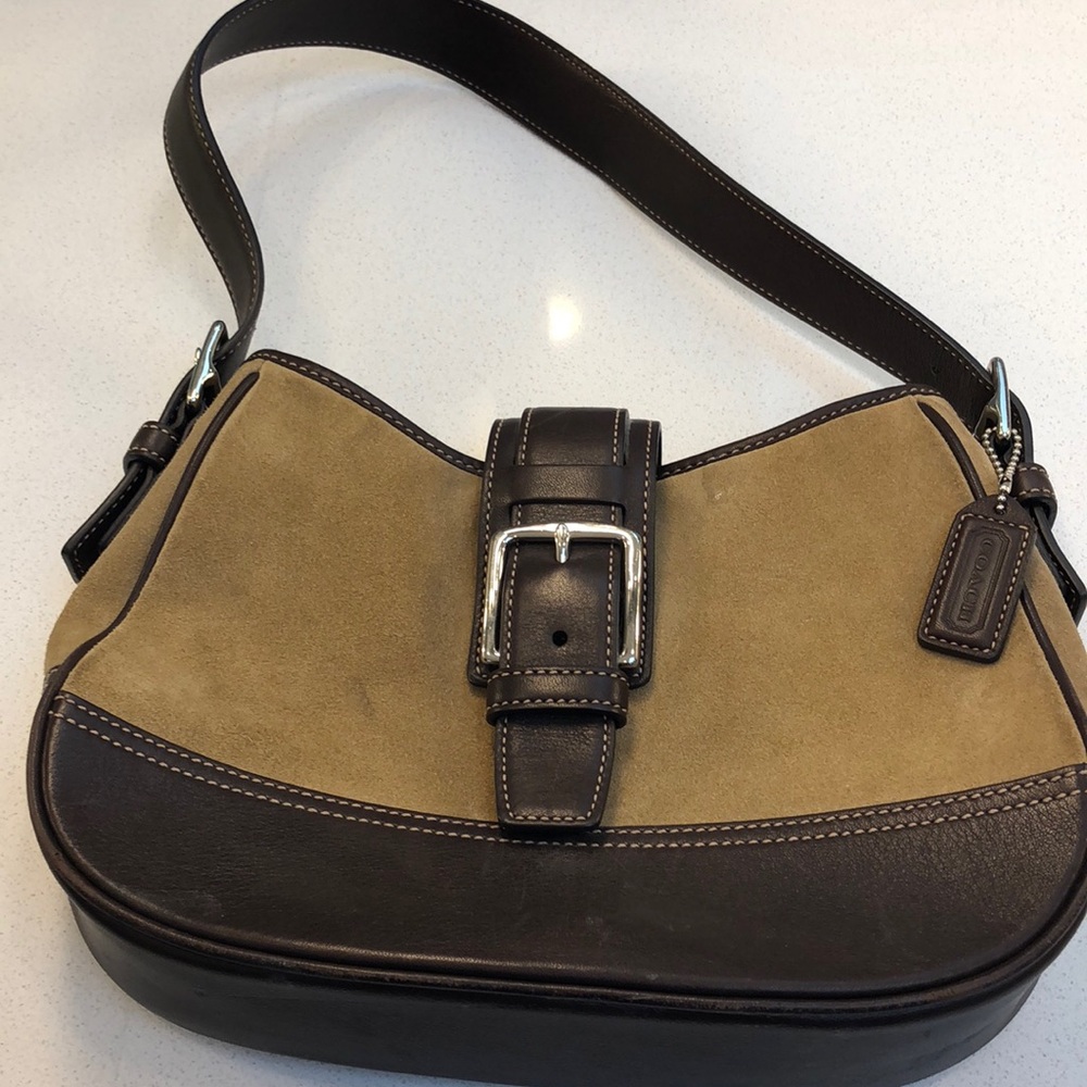 Small Coach purse - tan/brown